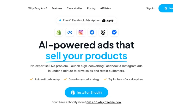 Easy Ads — A beginner-friendly ads tool that lets non-marketers launch Facebook and Google campaigns with AI copy and audience suggestions — used by 210,000+ people.